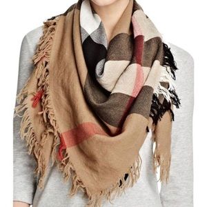 New Burberry mega check scarf authentic
